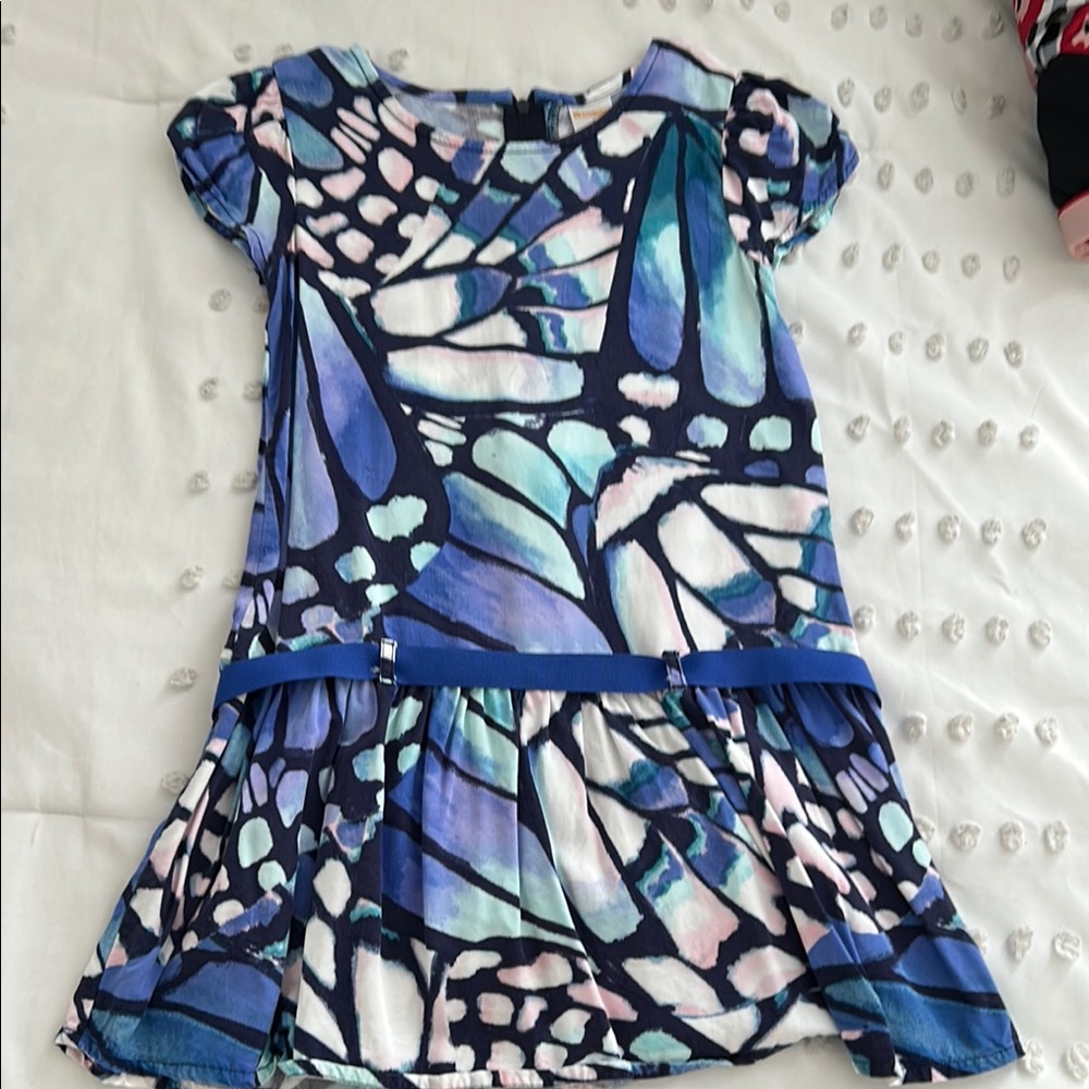 Gymboree Blue and White Mosaic Blouse